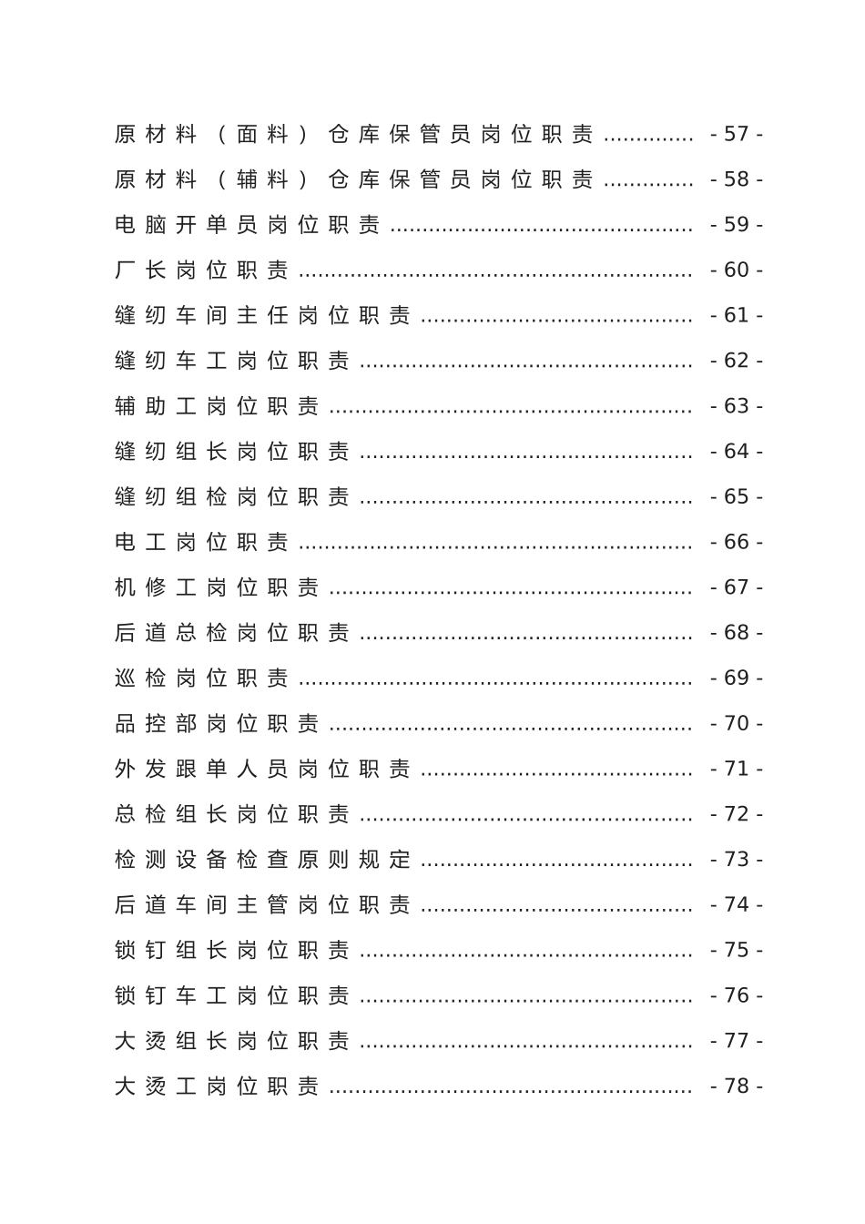 2025年服装厂全套岗位职责管理制度_第2页