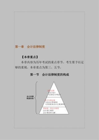 2025年财经法规会计法律制度构成会计从业考试重点