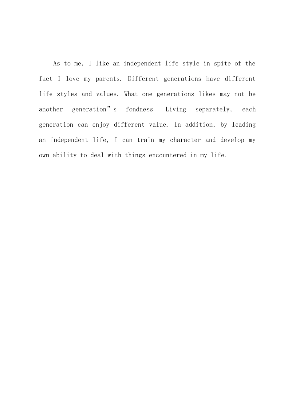 2025年12月英语四级写作模板独立居住_第2页