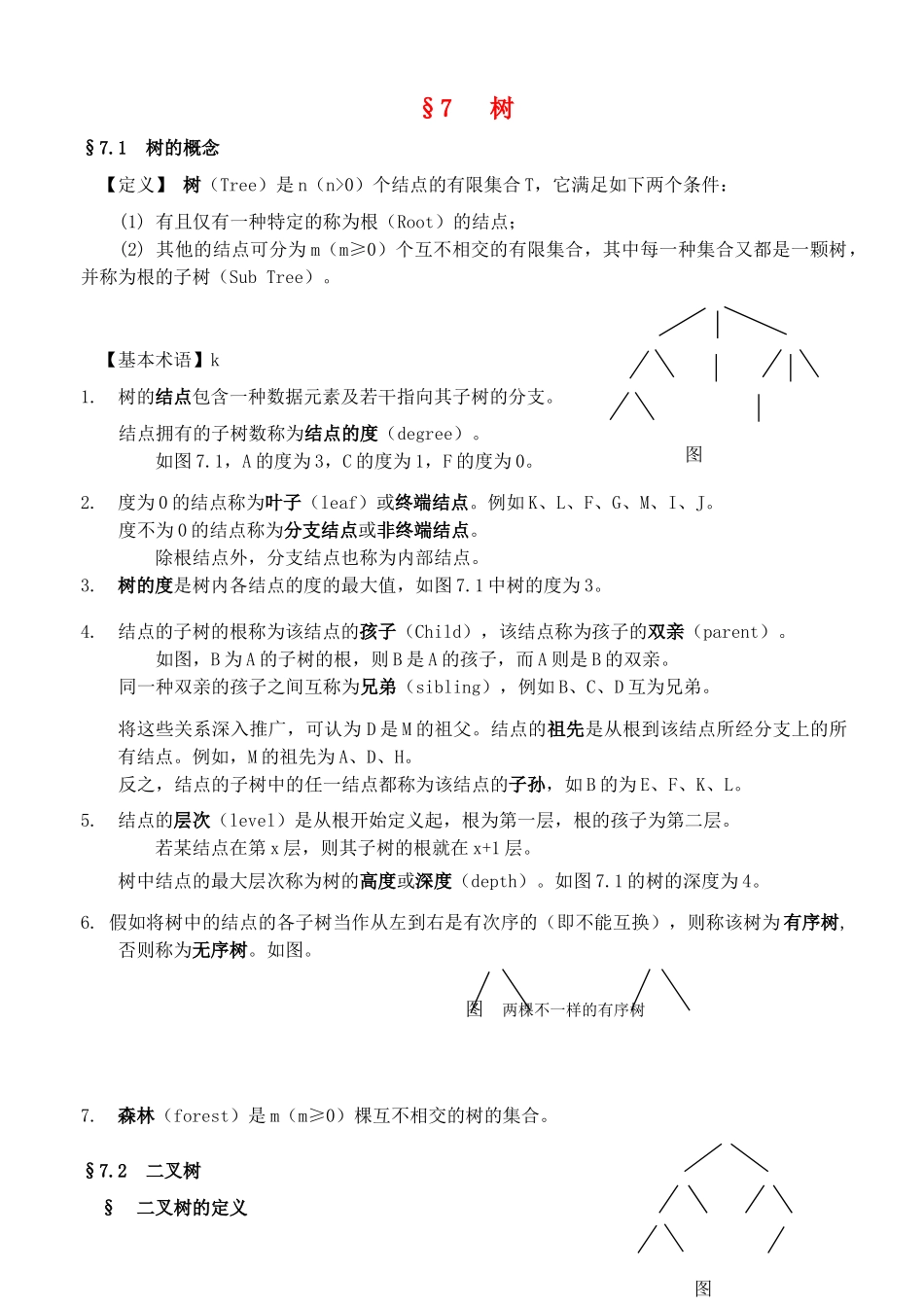 2025年高中信息技术竞赛班数据结构专项培训教程07树教案_第1页