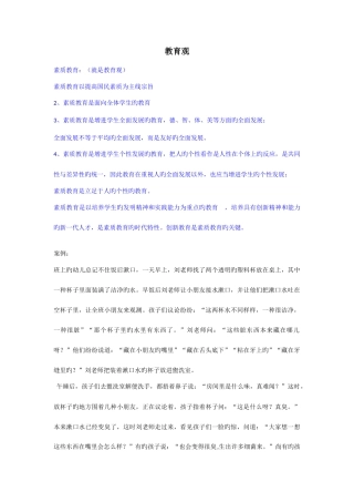 2025年幼儿园教师资格证复习资料综合素质个人总结材料分析