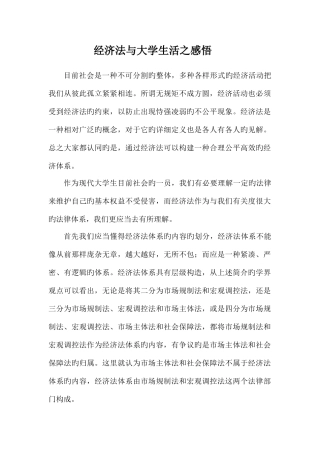 2025年经济法概论大作业