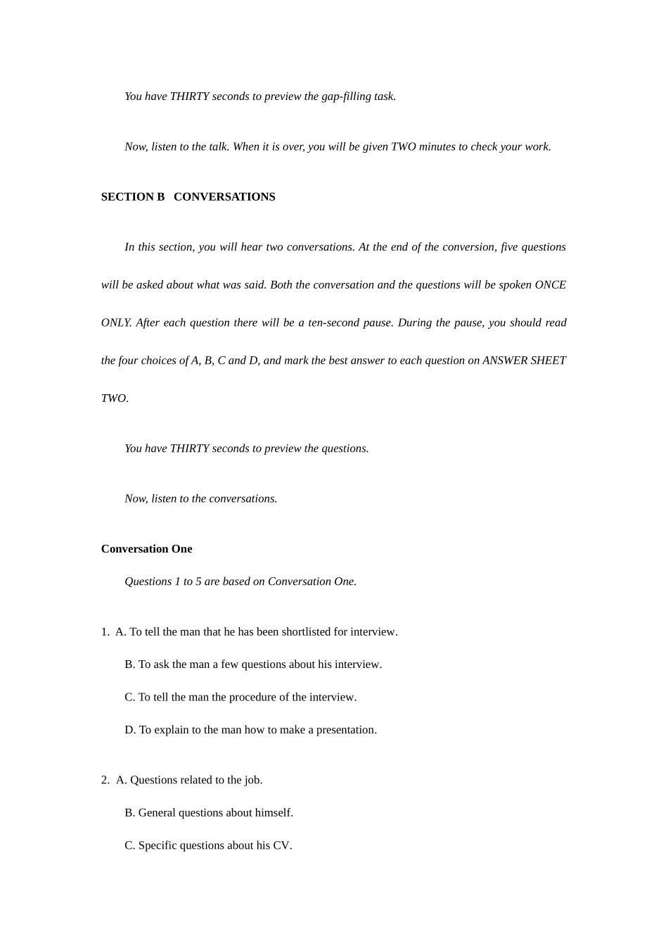 2025年英语专业四级真题与题解_第2页
