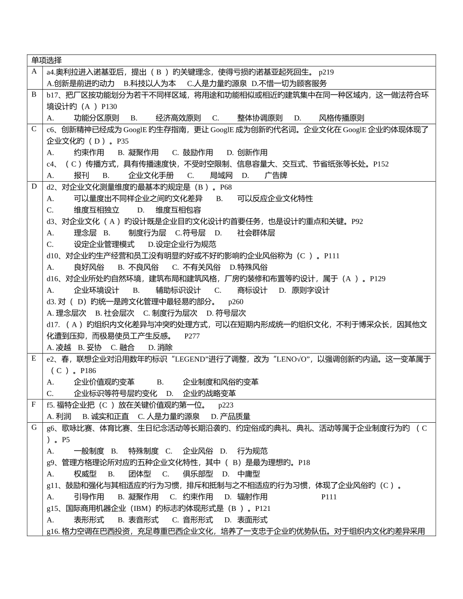 2025年开放大学企业文化期末复习材料_第1页