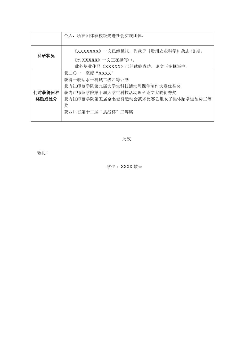 2025年研究生考研复试面试简历模板_第2页