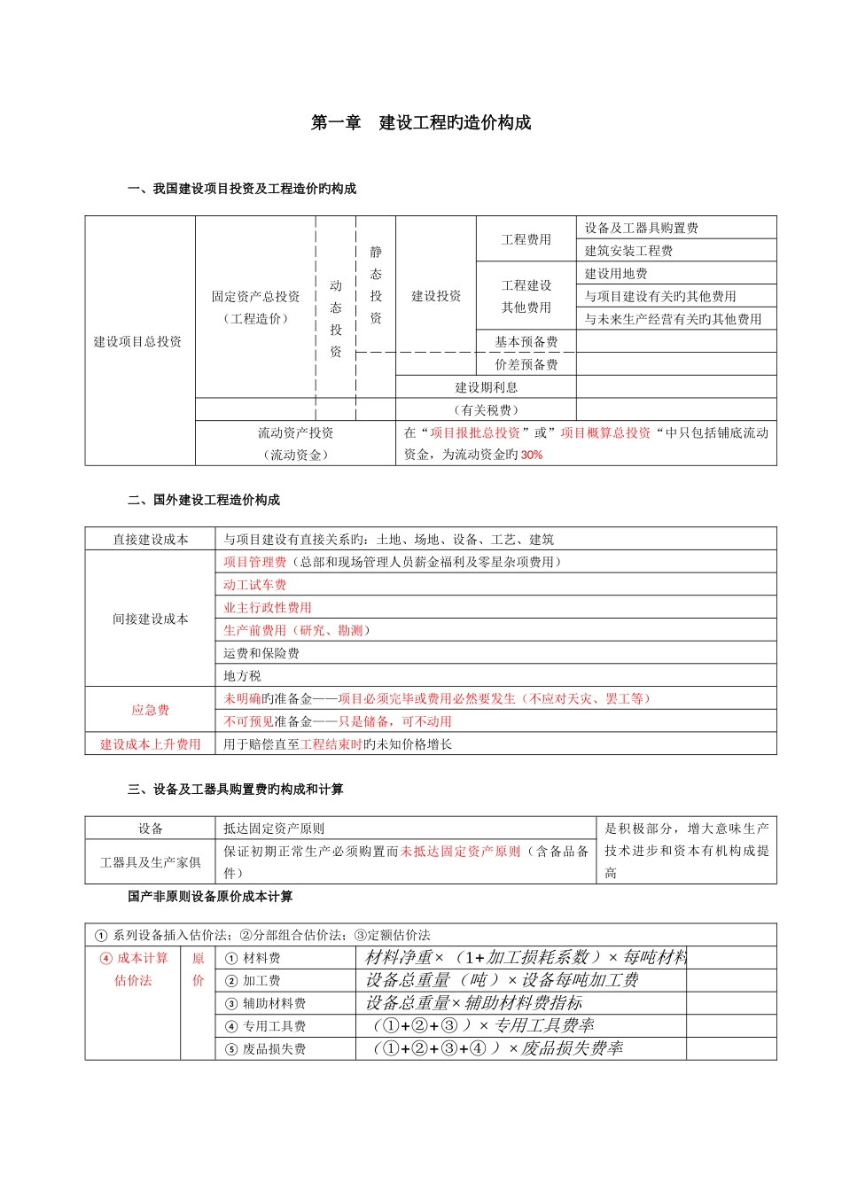 2025年造价工程师计价笔记_第1页