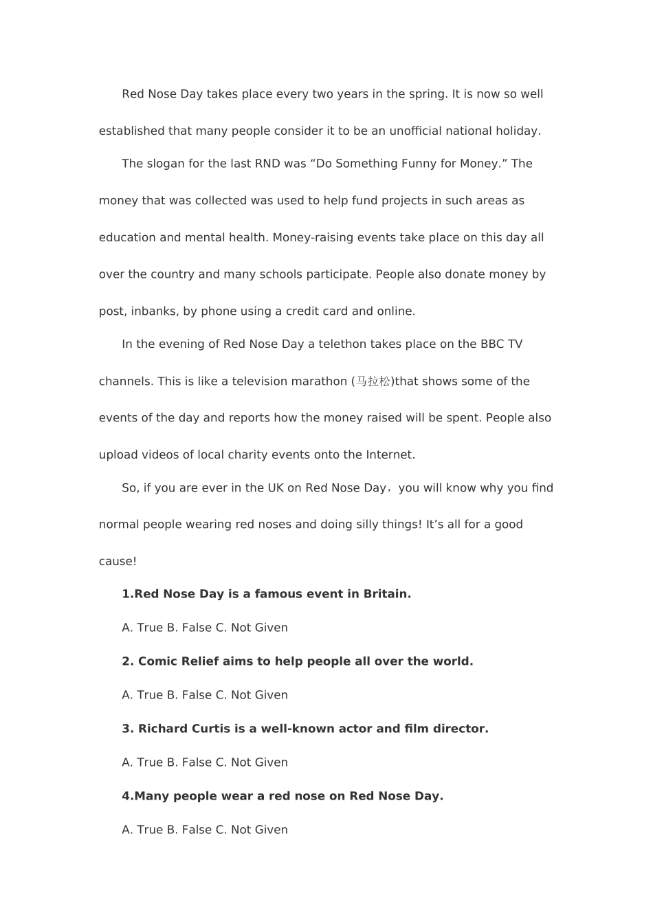 2025年自学考试英语二试题和答案_第2页