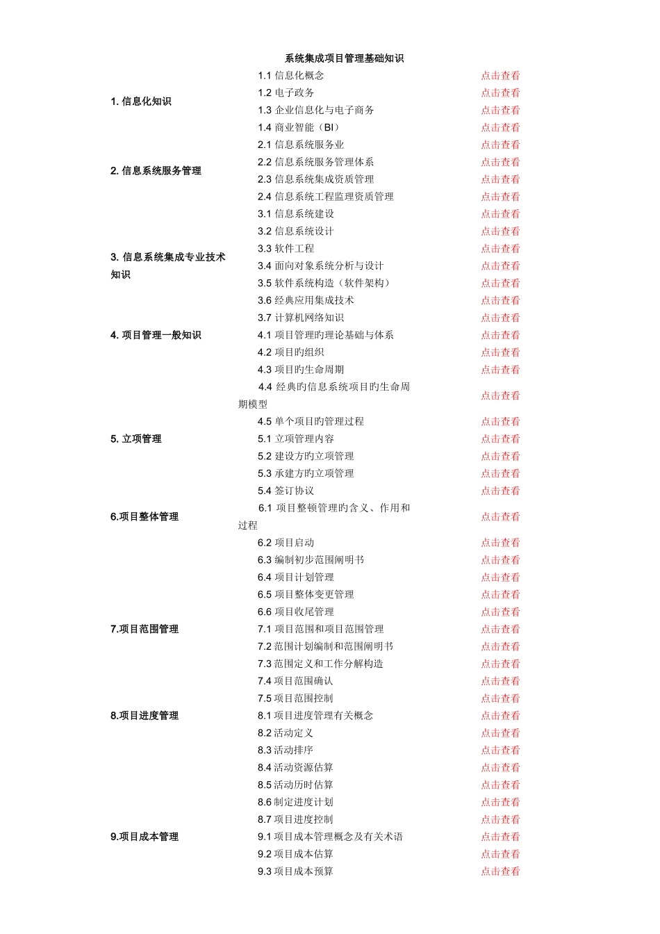 2025年系统集成项目管理工程师考试大纲复习知识点_第1页
