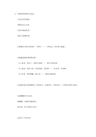 2025年执业药师药二复习资料