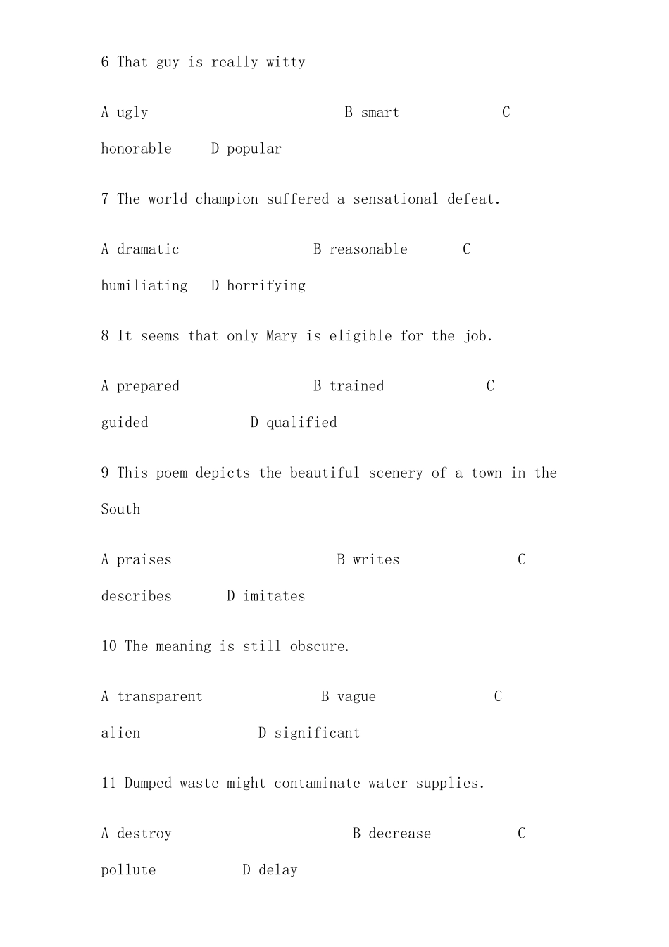 2025年职称英语考试理工类A级真题及答案_第2页