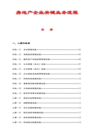 2025年房地产公司全套业务流程图