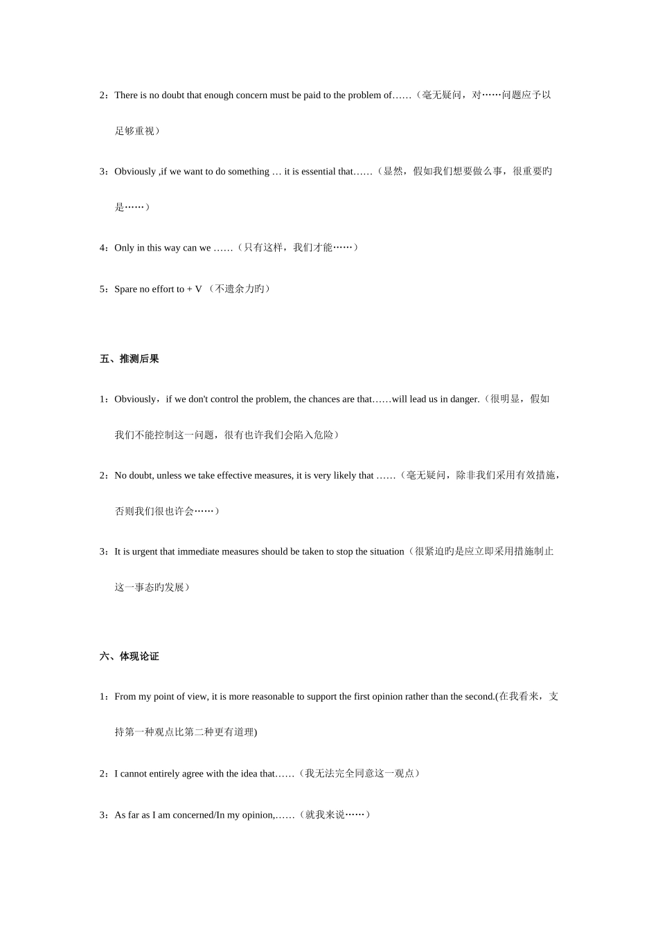 2025年英语六级作文万能句子以及写作模板_第3页