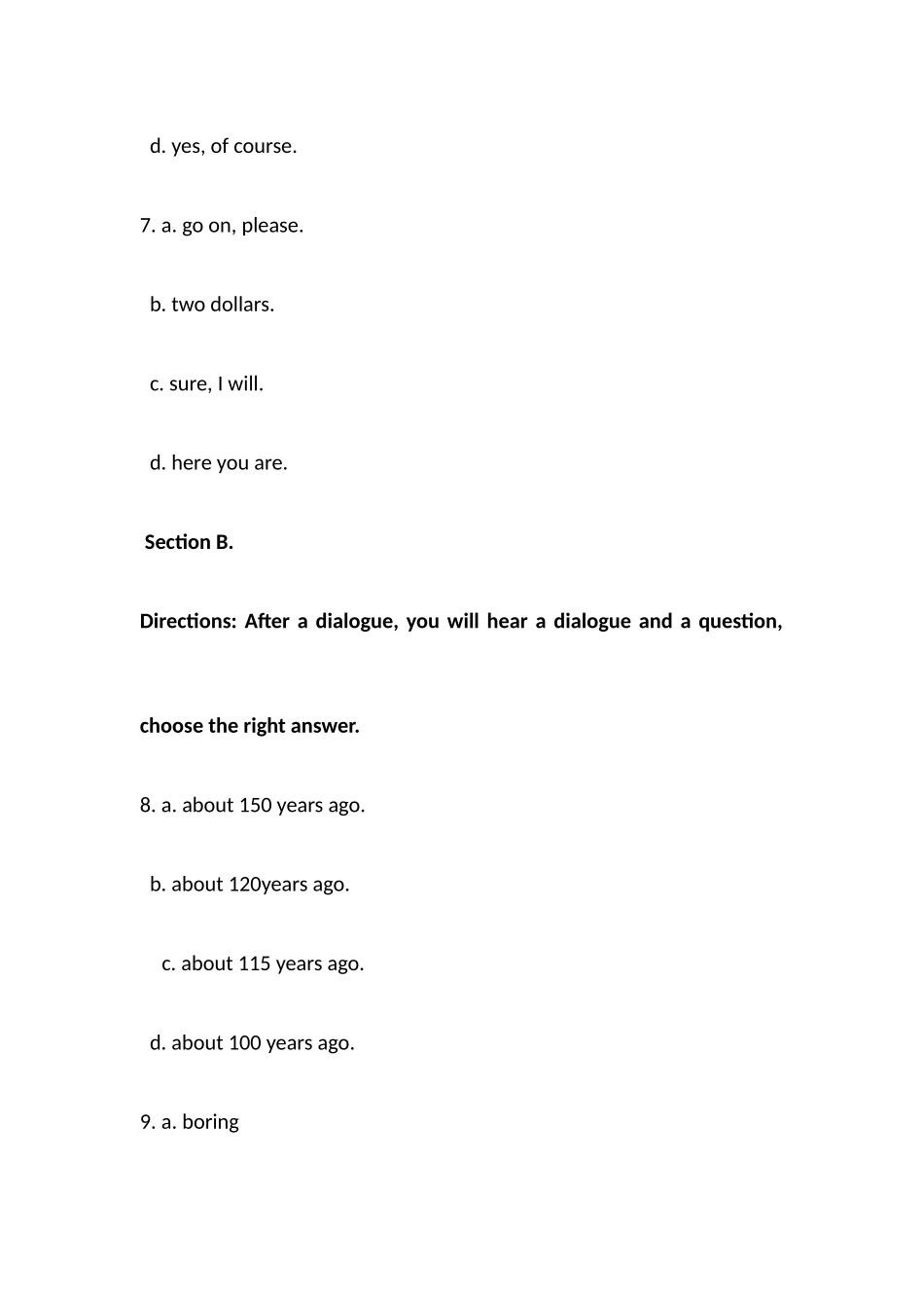 2025年英语B级测试听力真题_第3页