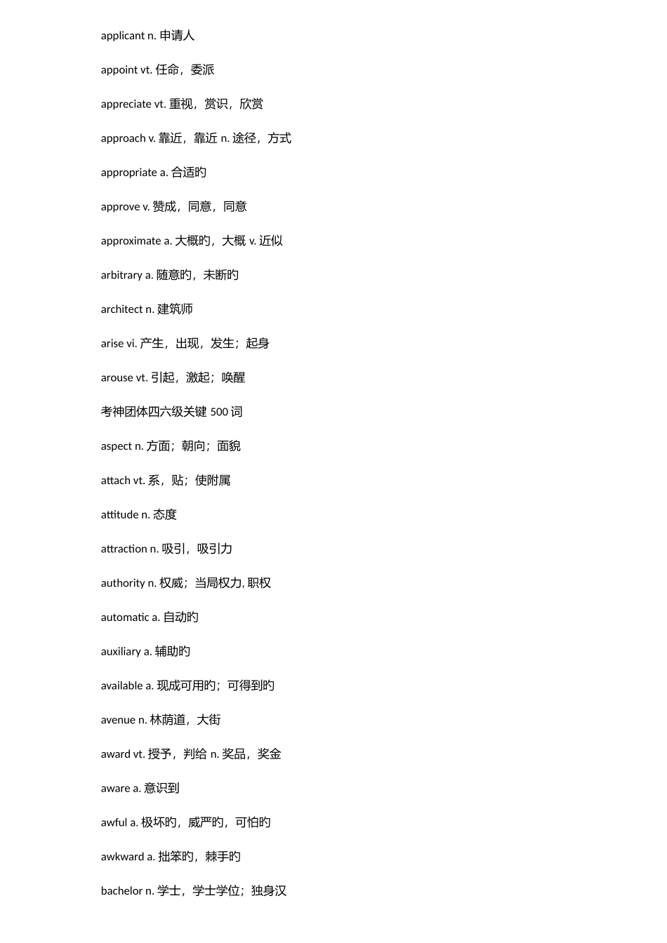 2025年英语四六级核心词_第2页