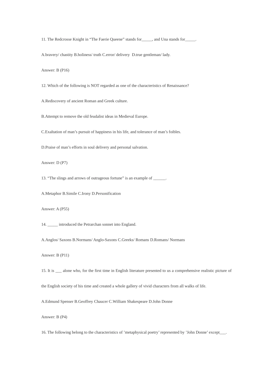 2025年自考英美文学选读试题_第3页