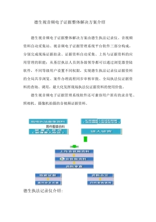 执法记录仪解决方案分解