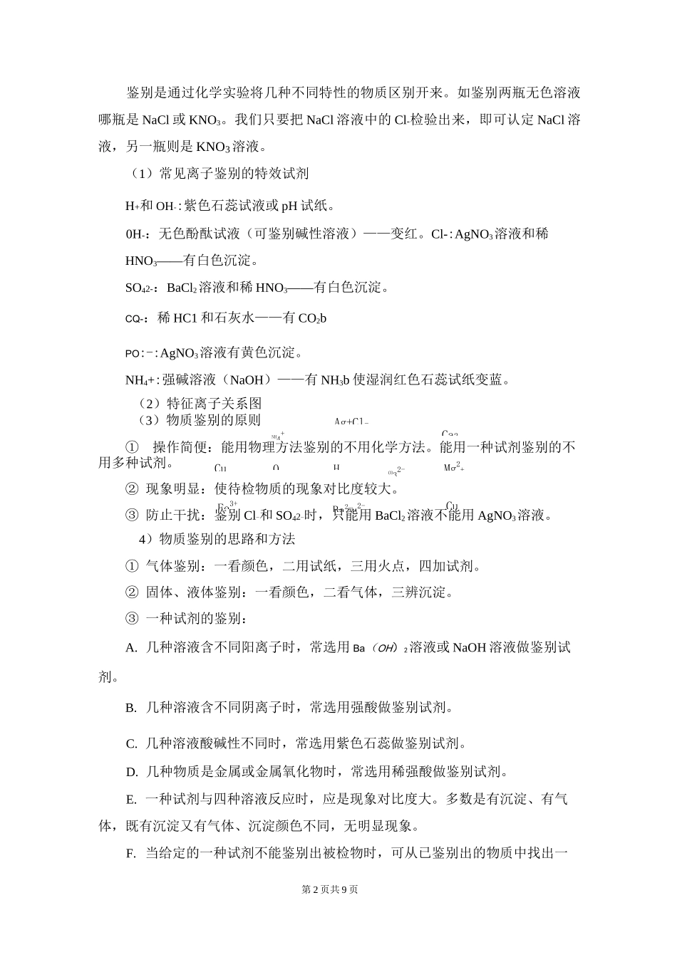 初中化学常见的几种题型总结_第2页