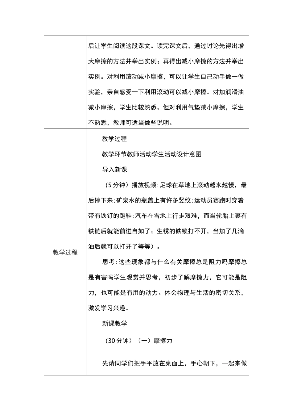 初中物理教学课例《摩擦力》课程思政核心素养教学设计及总结反思_第3页