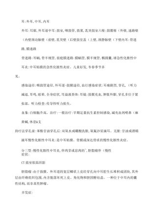 耳鼻咽喉头颈外科学重点总结