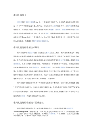椎间孔镜简介