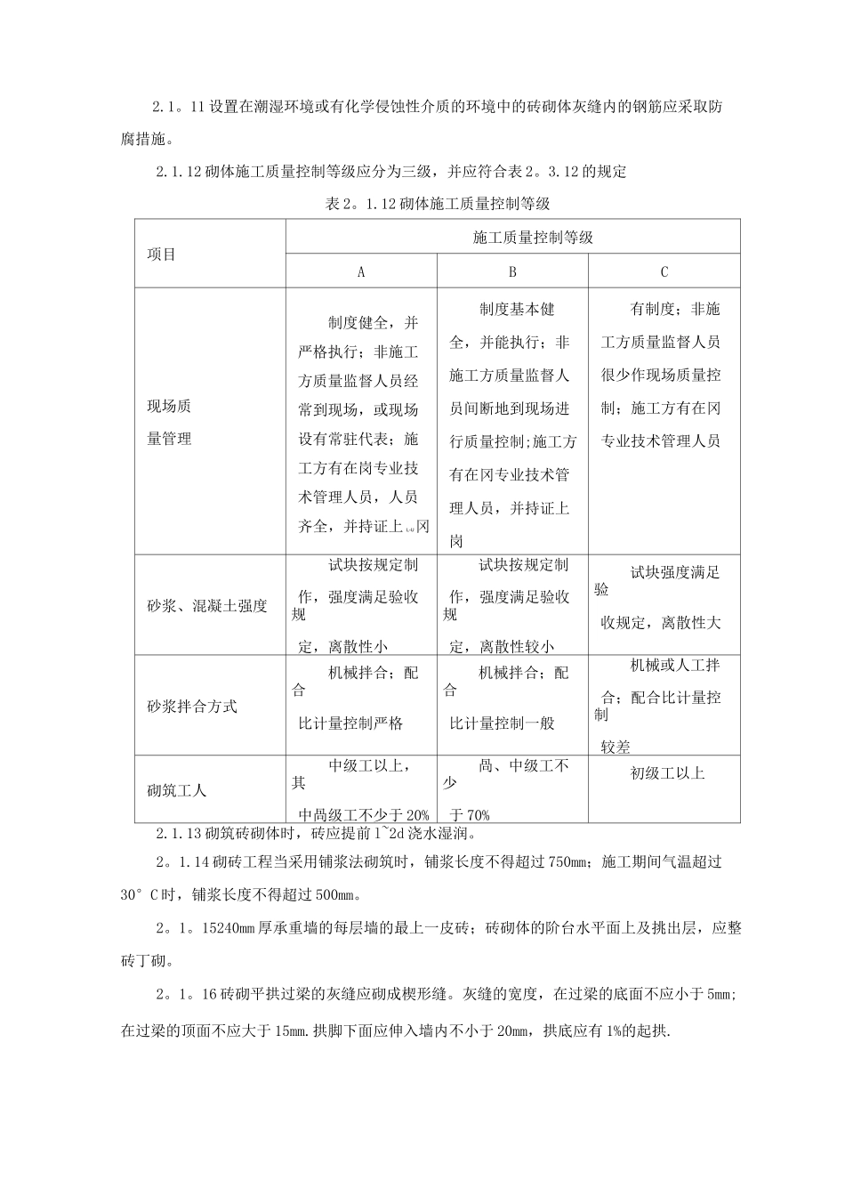 烧结普通砖砌体施工工艺标准_第3页