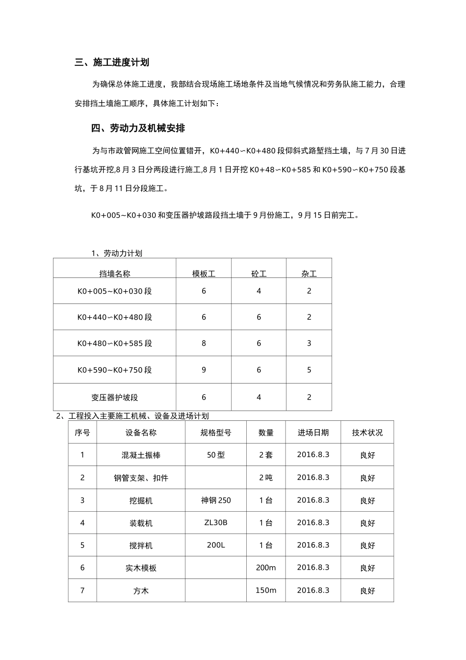 仰斜式路堑挡土墙与施工方案_第3页