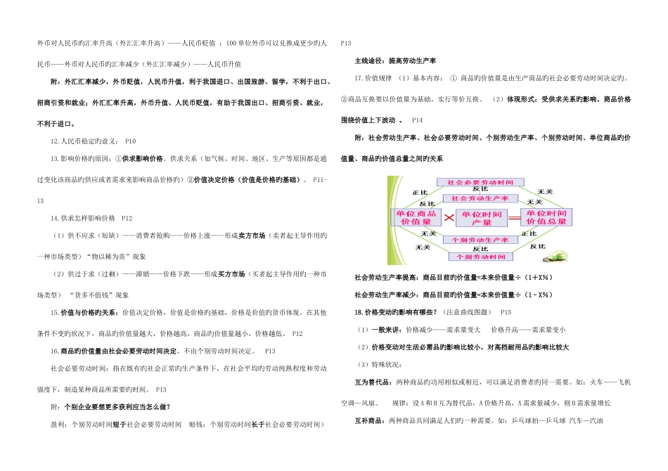 2025年高一经济生活知识点梳理_第2页