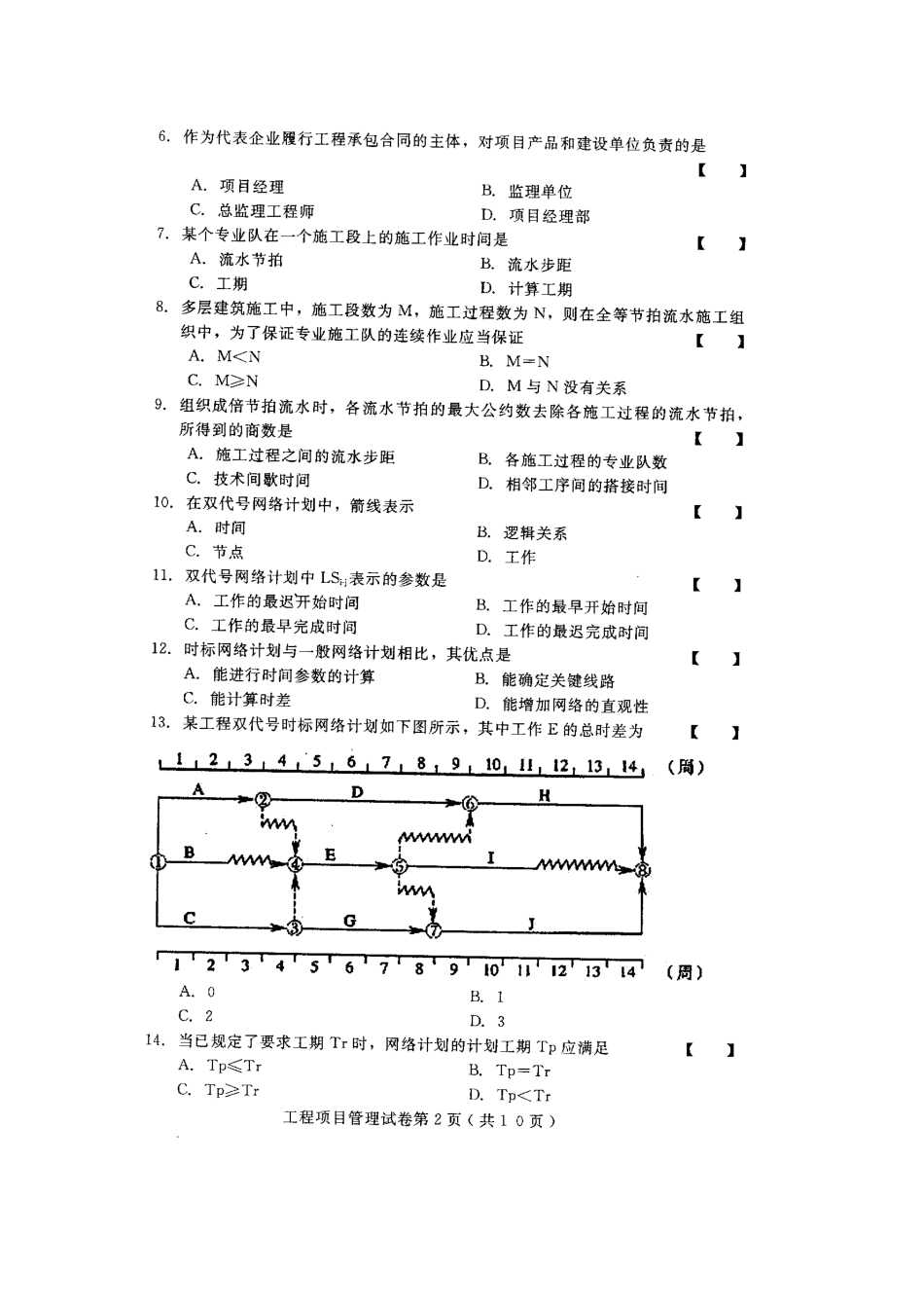 2025年河北工程项目管理高等教育自学考试试题与答案_第2页