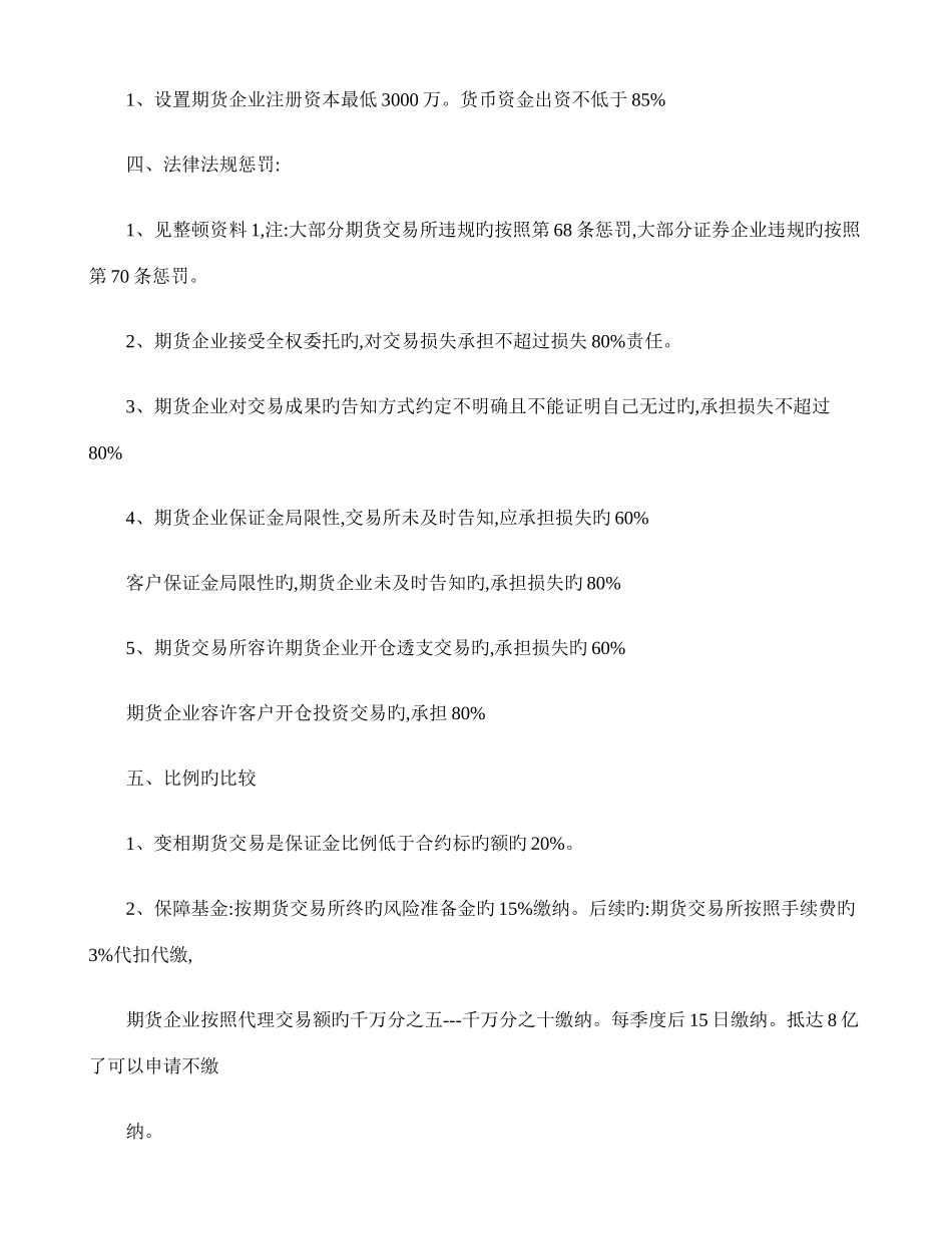 2025年期货从业资格考试法律法规汇编重点难点整理总结精_第3页