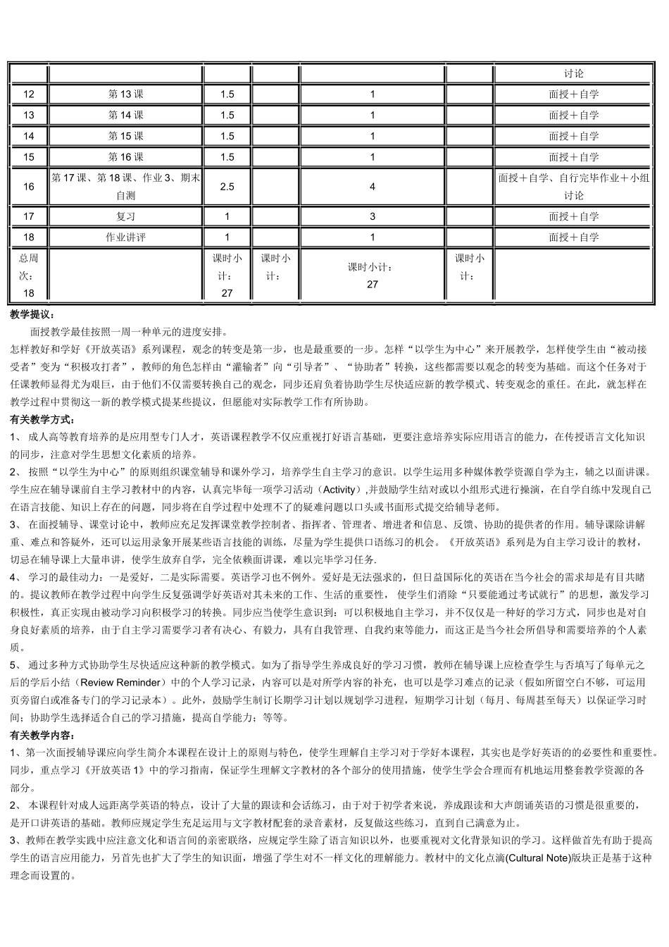 2025年电大英语I教学实施细则_第2页