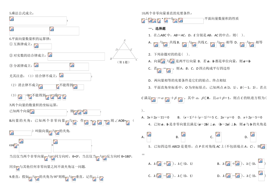 2025年高中数学平面向量知识点总结_第2页