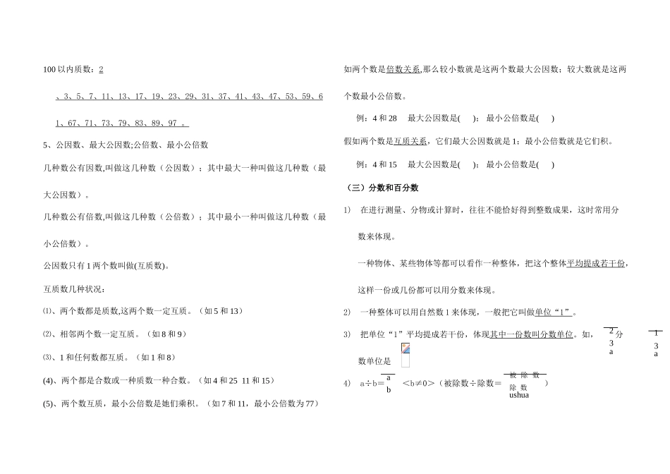2025年新版人教版小升初数学复习资料精华版_第3页