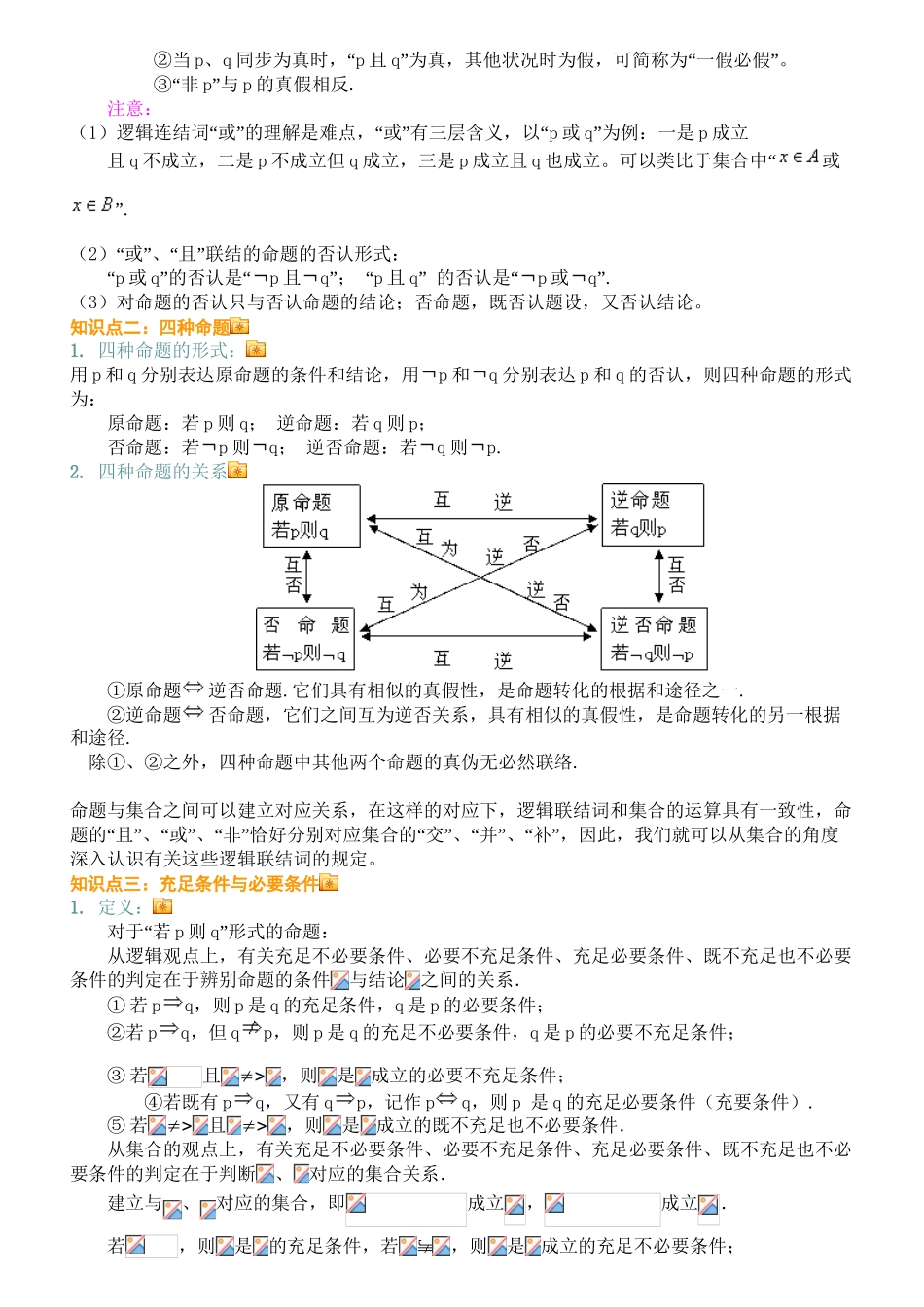 2025年高中数学常用逻辑用语知识点学习资料_第3页