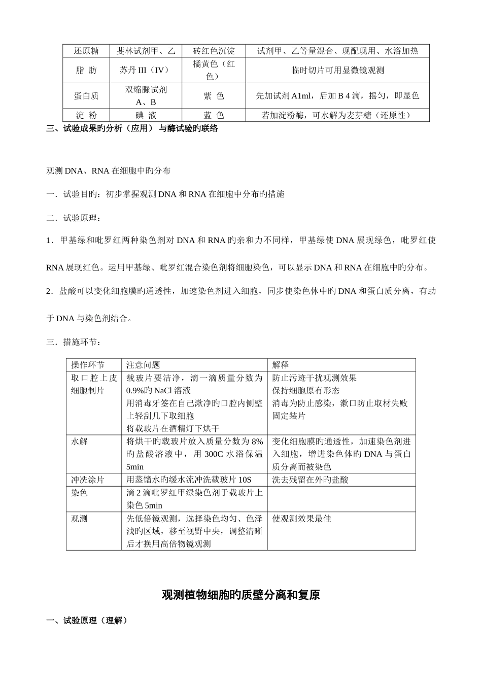 2025年生物实验专题复习适用于学业水平测试_第3页