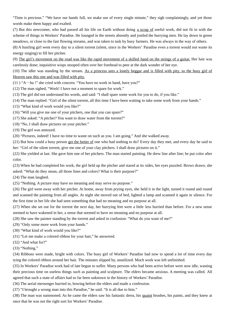 2025年10月高等教育自学考试高级英语试题答案_第3页