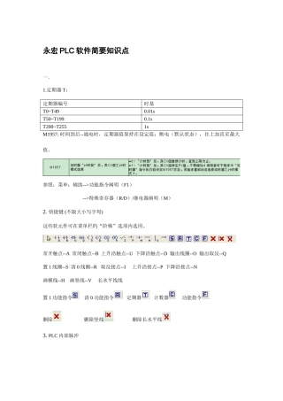 2025年永宏PLC软件知识点