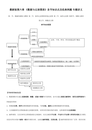 2025年数据与统计图表各节知识点及典型例题专题讲义
