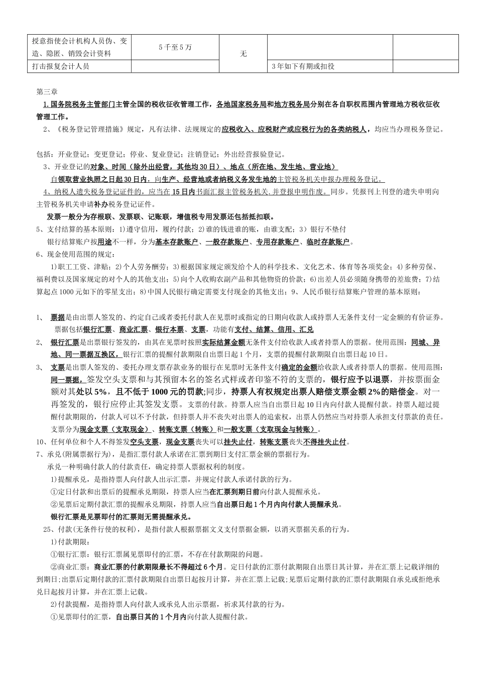 2025年财经法规与会计职业道德重点综合归纳_第2页