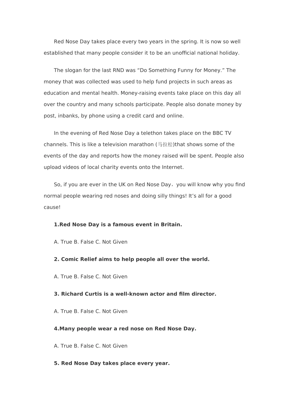 2025年4月全国自学考试英语二试题和答案_第2页