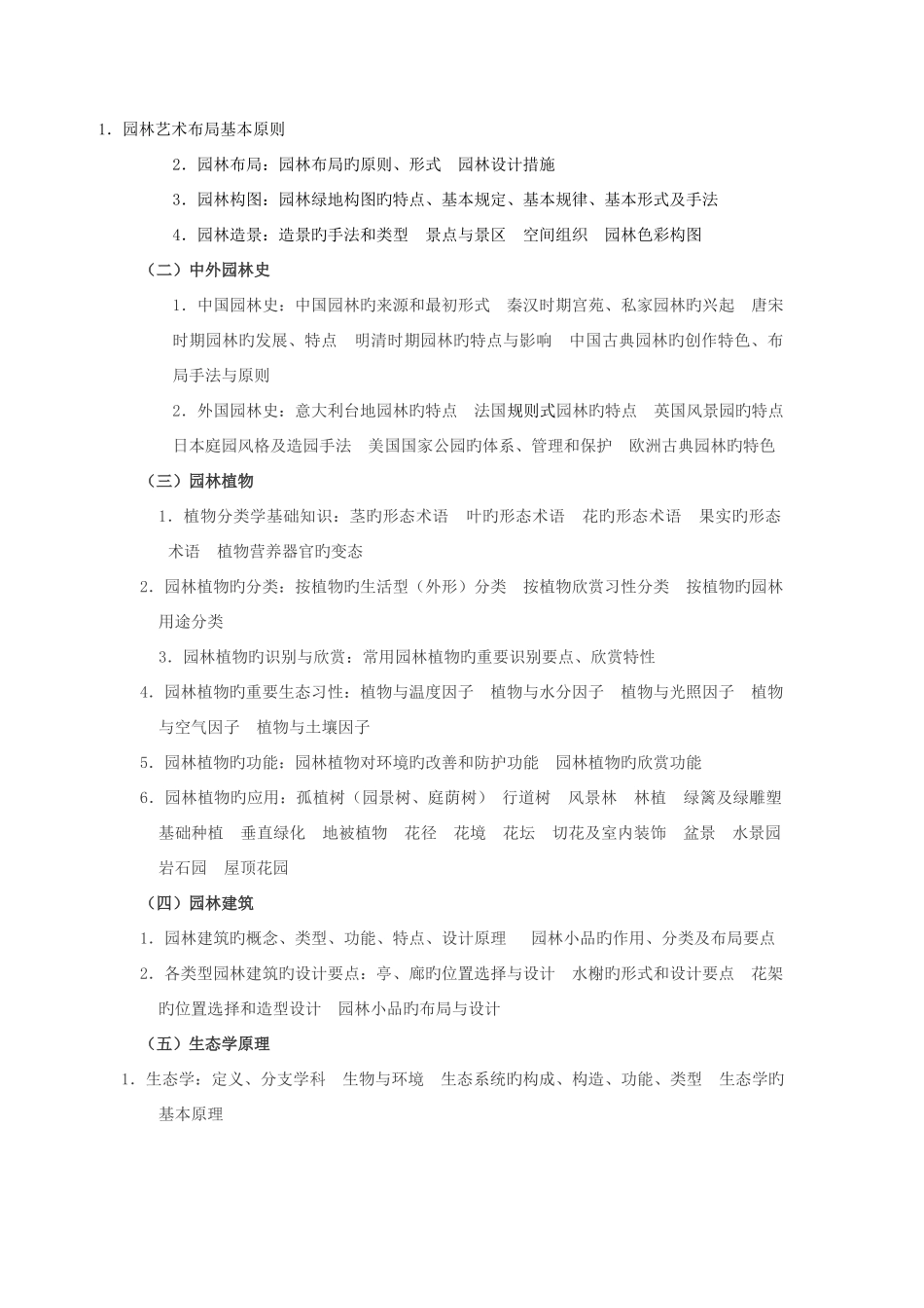 2025年湖南中级职称考试模拟题风景园林专业基础知识_第2页