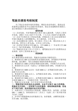 2025年驾驶员考核制度