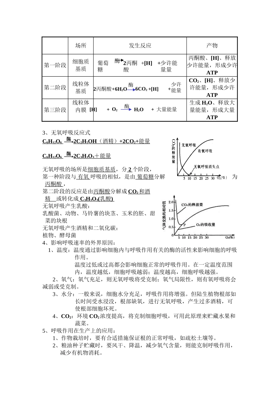 2025年高考生物知识点光合作用和呼吸作用.备课讲稿_第3页