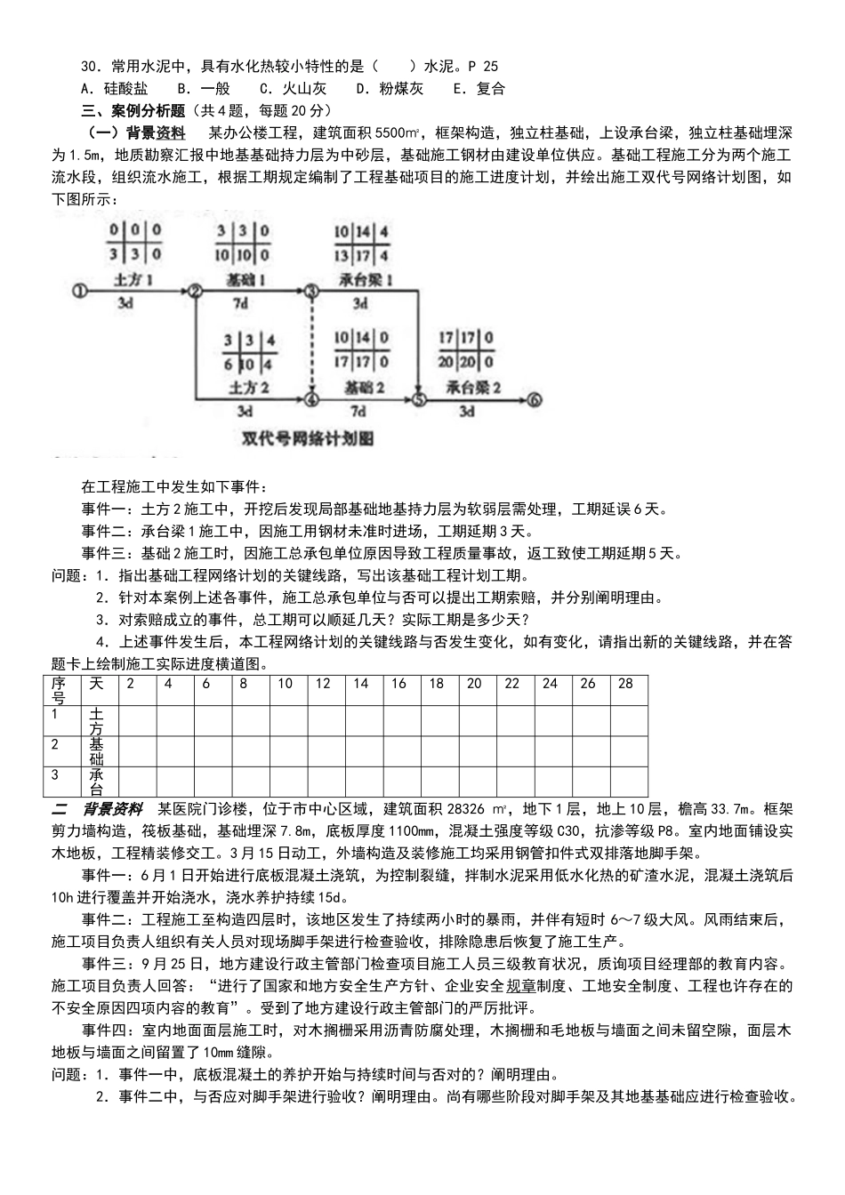 2025年二级建造师考试建筑工程实务真题及答案_第3页
