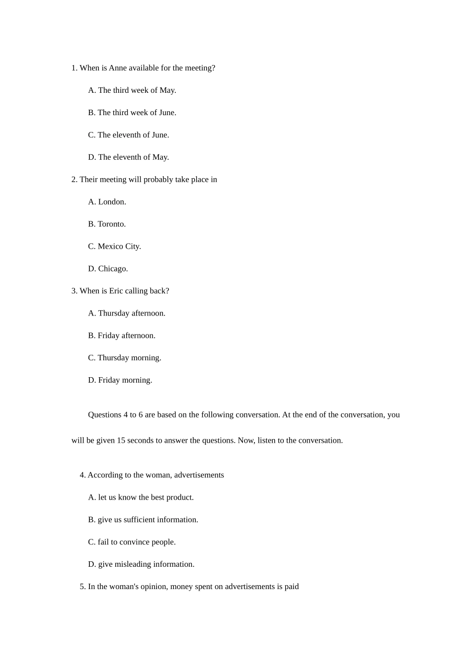 2025年英语专业四级全真试题_第2页