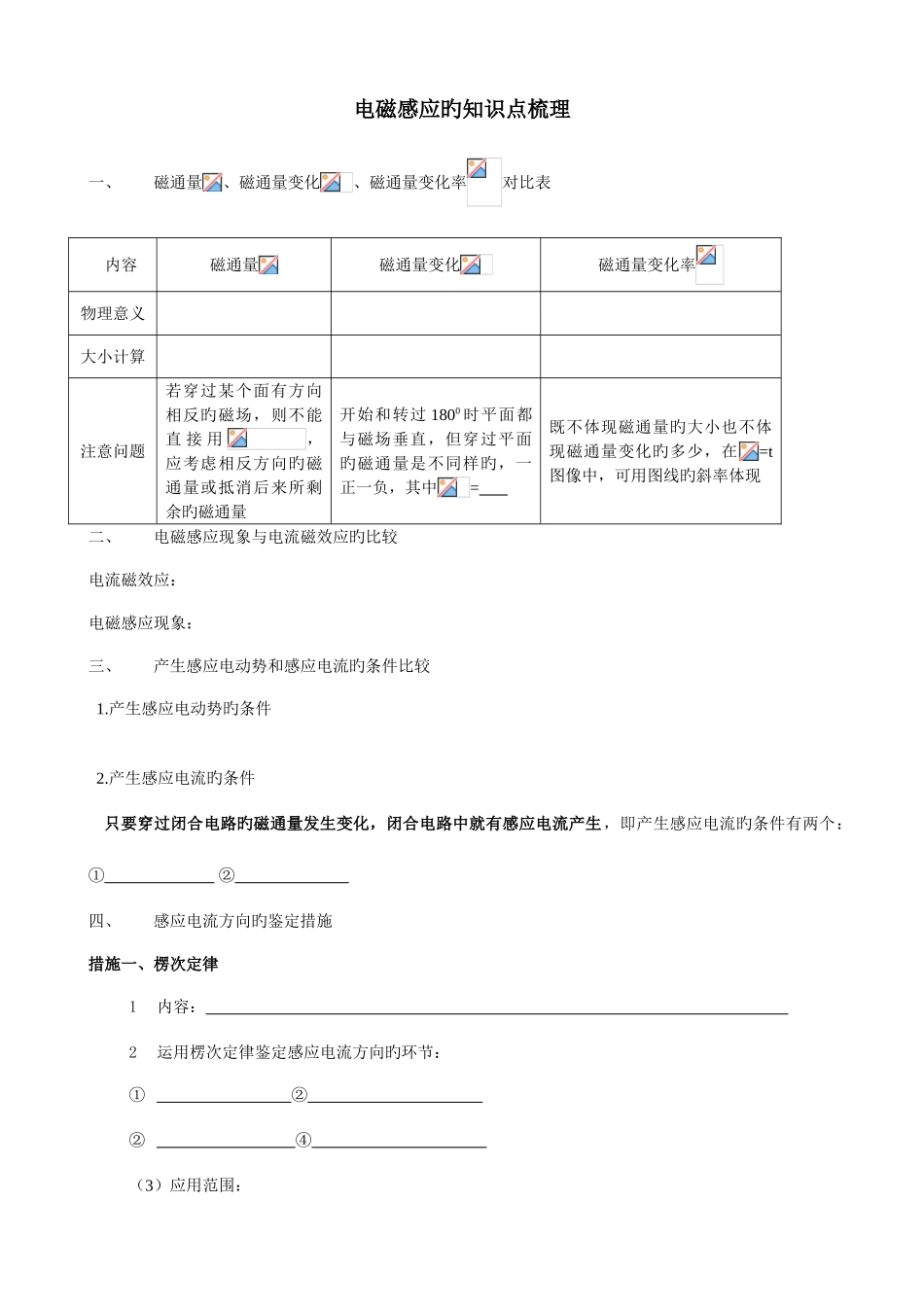 2025年电磁感应知识点专题总结及对应练习_第1页