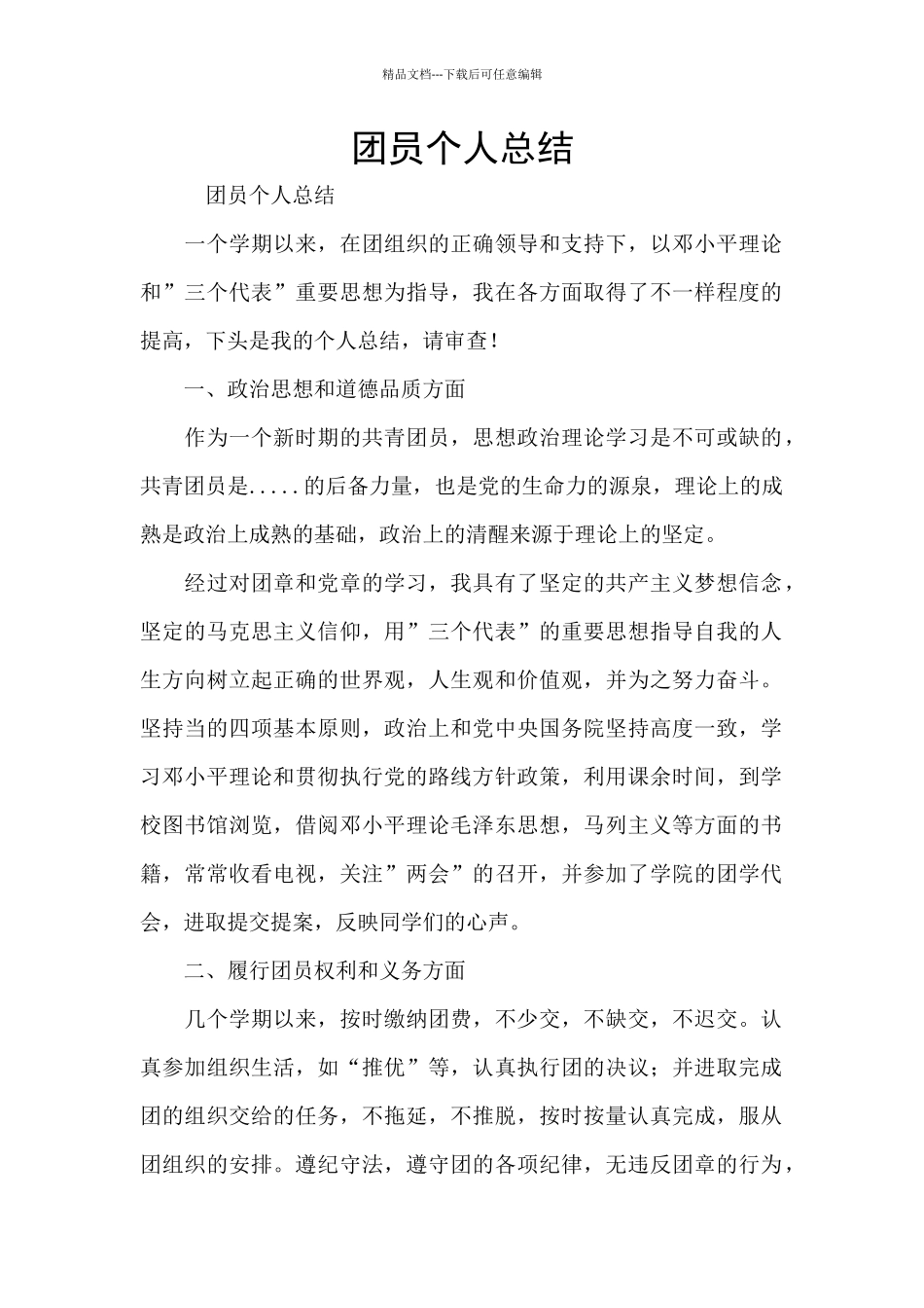 团员个人总结_第1页