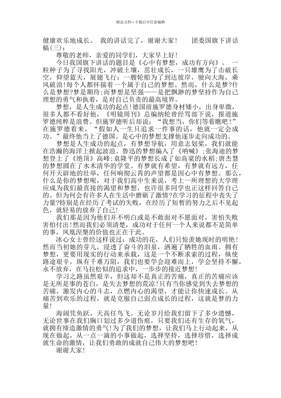团委国旗下讲话稿_第3页