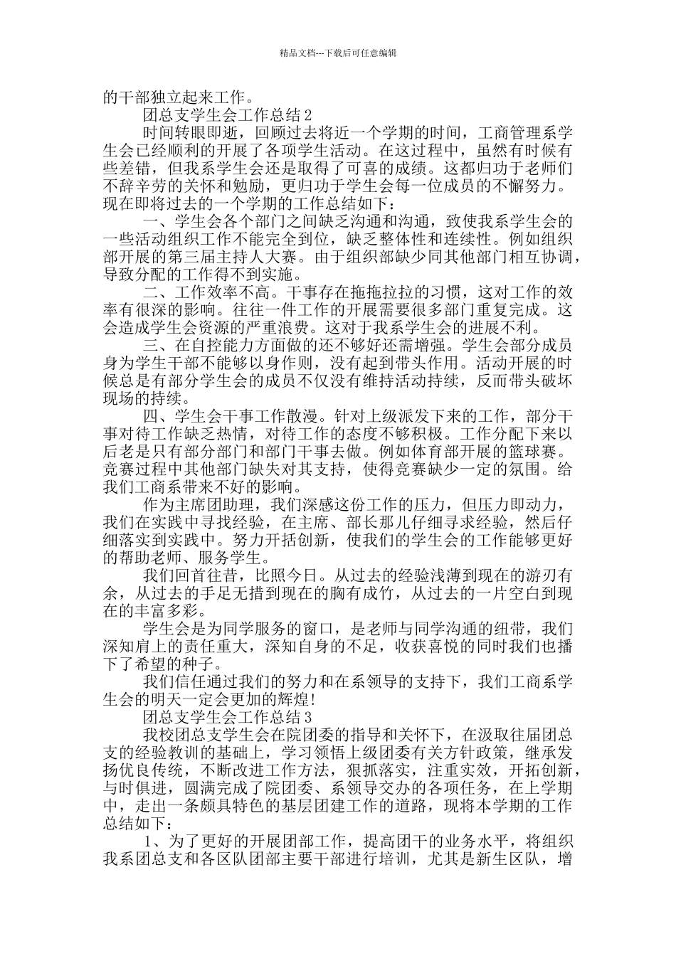 团总支学生会个人工作总结范文5篇_第2页