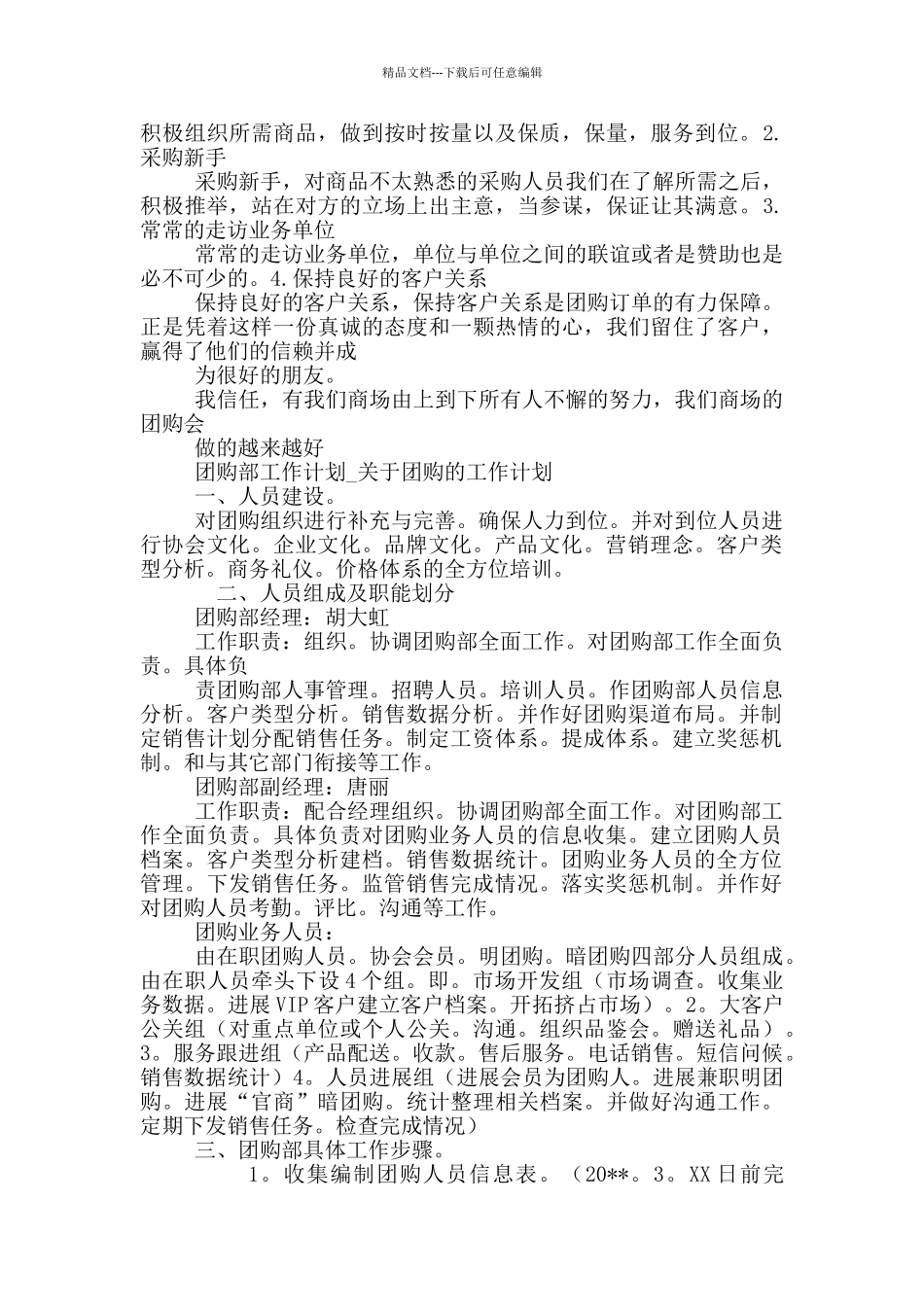 团购部工作计划_第3页