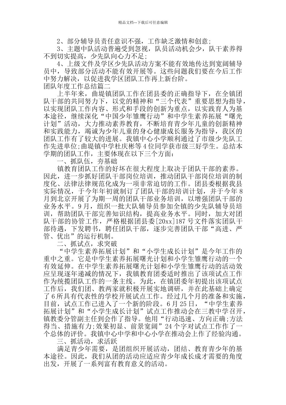 团队年度工作总结_第3页